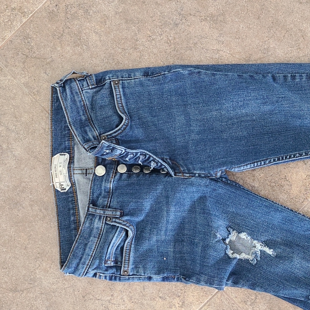 Free People Button Up Jeans